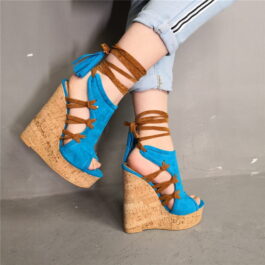 Gladiatorki na koturnie 2 kolory