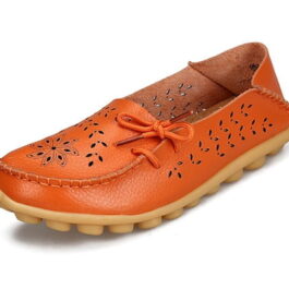 Skórzane mokasyny z ażurem 14 kolorów