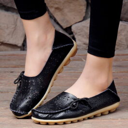 Skórzane mokasyny z ażurem 14 kolorów