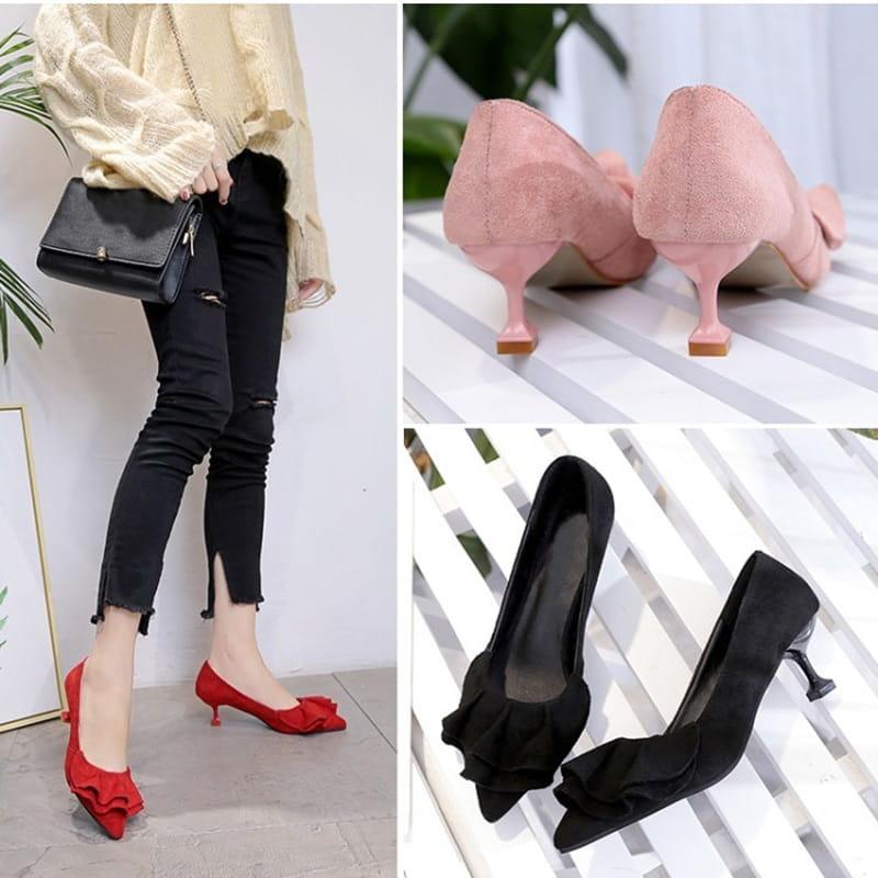 Zamszowe czółenka 5 kolorów - obrazek 7