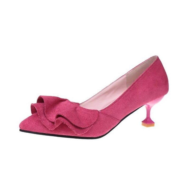 Zamszowe czółenka 5 kolorów - obrazek 3