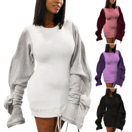 Bluza z marszczonymi rękawami sukienka