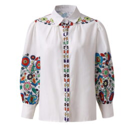 Bluzka koszula z nadrukiem etno