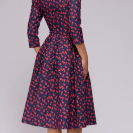 Sukienka trapezowa drukowana