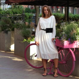 SAMETA Sukienka z szyfonu