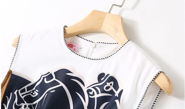 Sukienka bez rękawów drukowana - obrazek 8