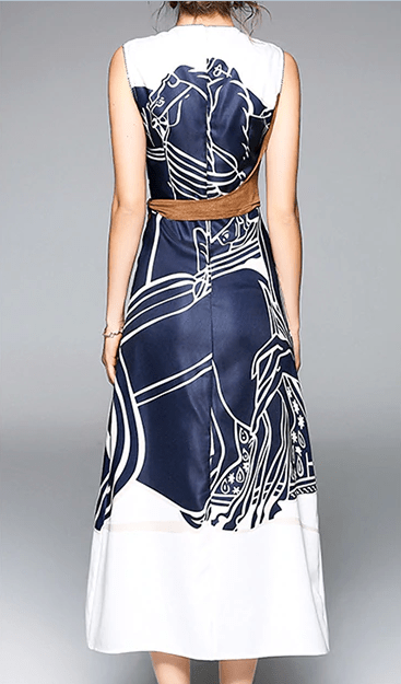 Sukienka bez rękawów drukowana - obrazek 6