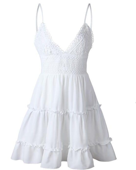 MELIANNA WHITE Sukienka z koronką - obrazek 5