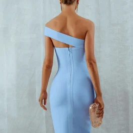 ALVENA SKY BLUE Elegancka sukienka