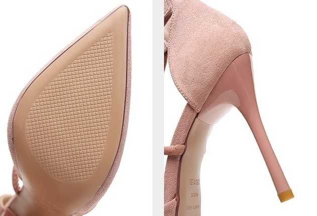 Zamszowe sandały na szpilce - obrazek 14