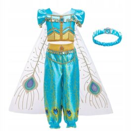 Kostium Strój Przebranie Księżniczka Jasmina Alladyn + opaska
