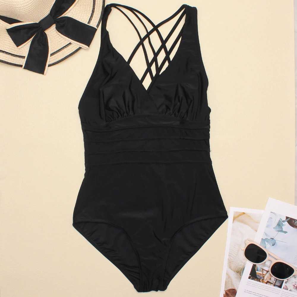 Strój kąpielowy krzyżowany na plecach - obrazek 4