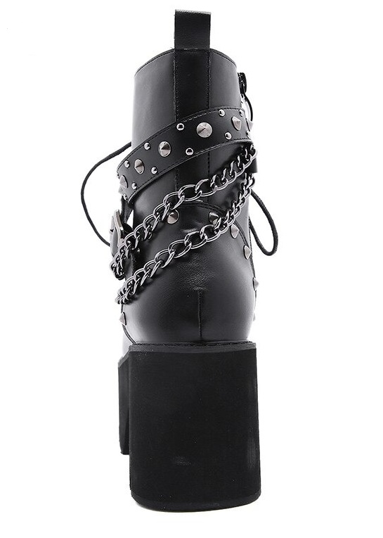 Botki platformy w stylu punk - obrazek 8