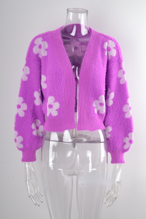 Kardigan z poszerzanymi rękawami - obrazek 16