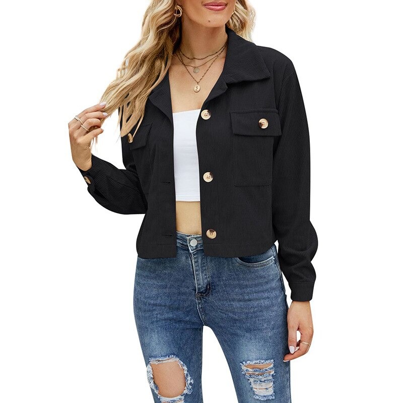 Krótka bluza sztruksowa - obrazek 5