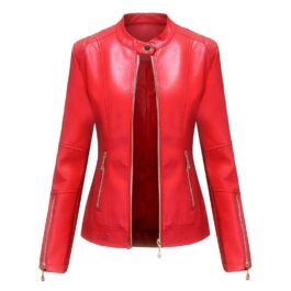 Kurtka na stójce eko skóra